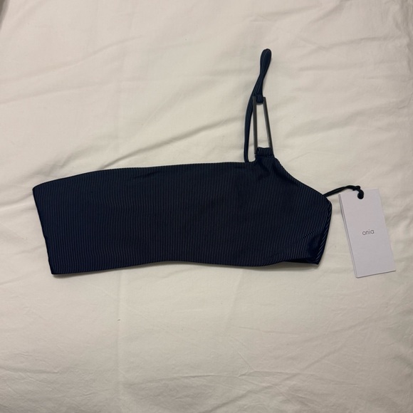 Onia Alaia One-Shoulder Navy Bikini Top - Picture 5 of 7